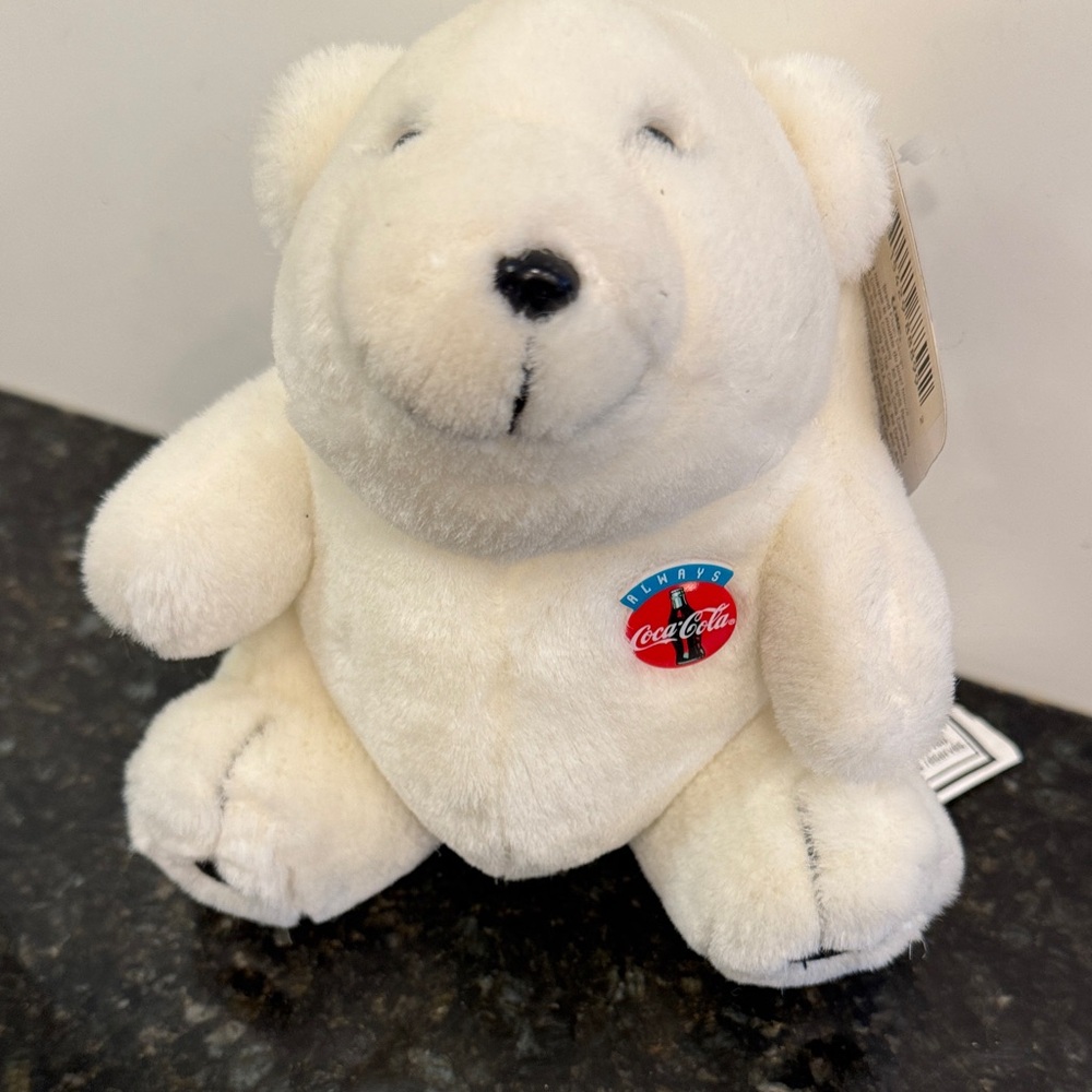 Coca Cola Coke Plush Stuffed Polar Bear Vintage 1993 Used for advertising